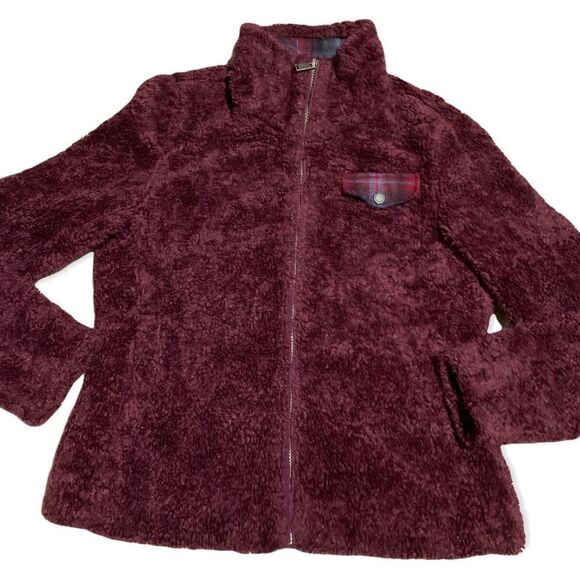 Pendleton fleece and wool trimmed jacket size large - Picture 2 of 9